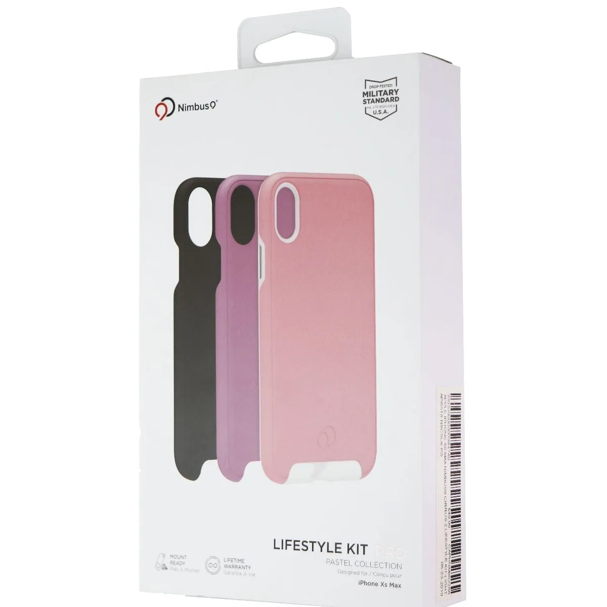 Nimbus9 LifeStyle Kit Pro Changeable Case for iPhone Xs Max - Pink/Purple/Black