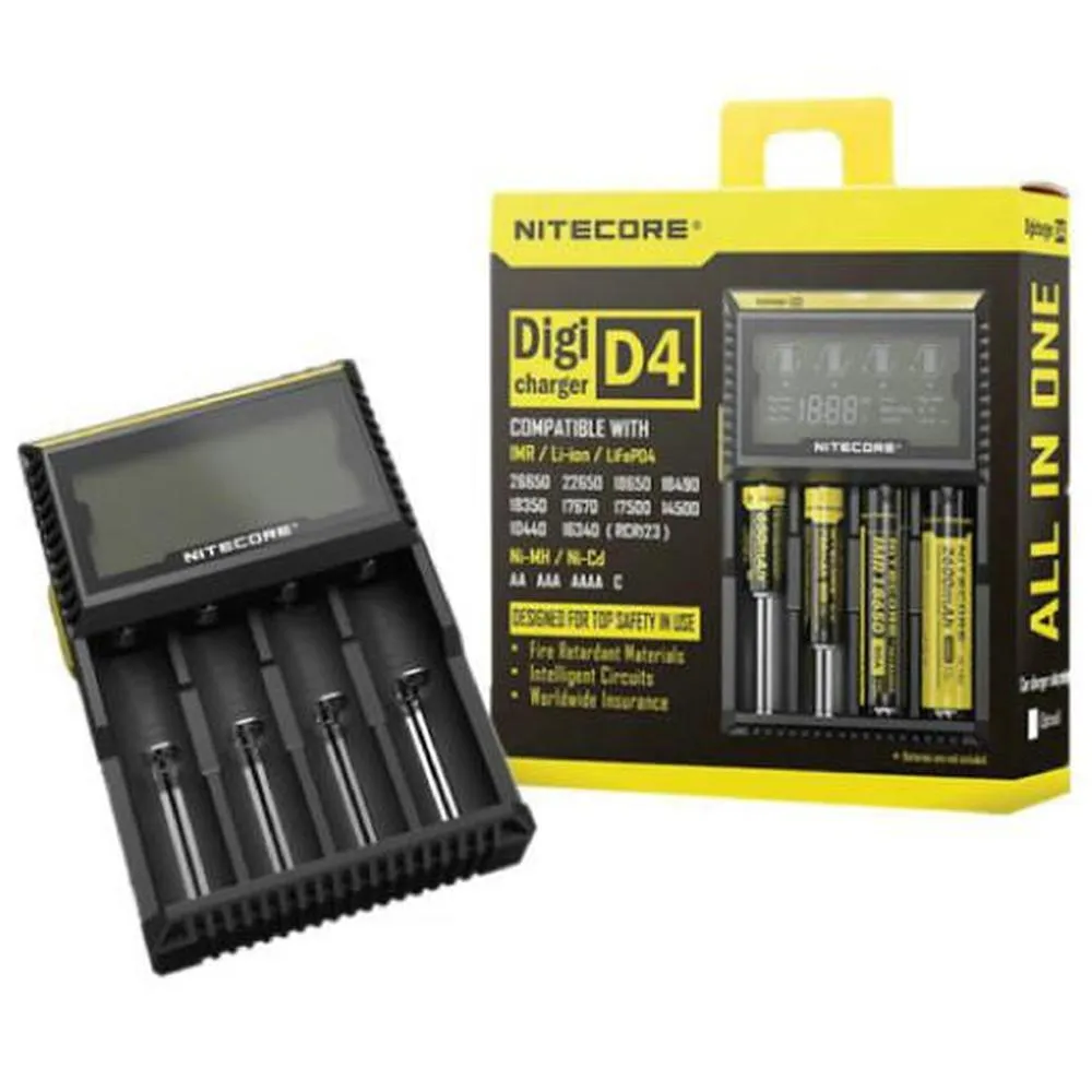 Nitecore D2 D4 Digicharger - Battery Charger - Lithium Li Ion Smart Electric