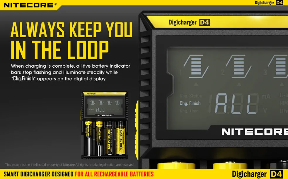 Nitecore Digicharger D4 Intelligent Battery Charger