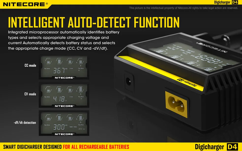 Nitecore Digicharger D4 Intelligent Battery Charger