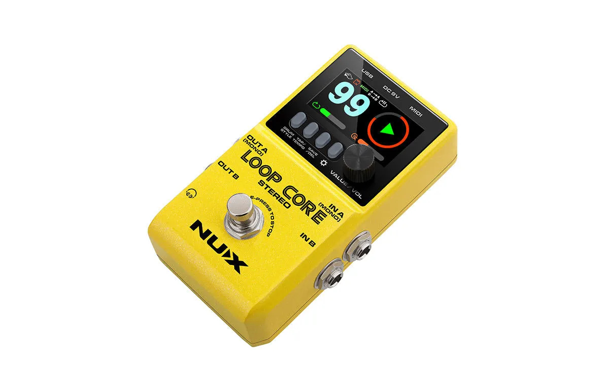 NUX LOOPCORE-STEREO Stereo Looper Pedal with LCD Screen