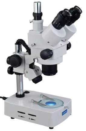 OMAX 3.5X-90X Zoom Trinocular Stereo Microscope w Reflected   Transmitted Lights