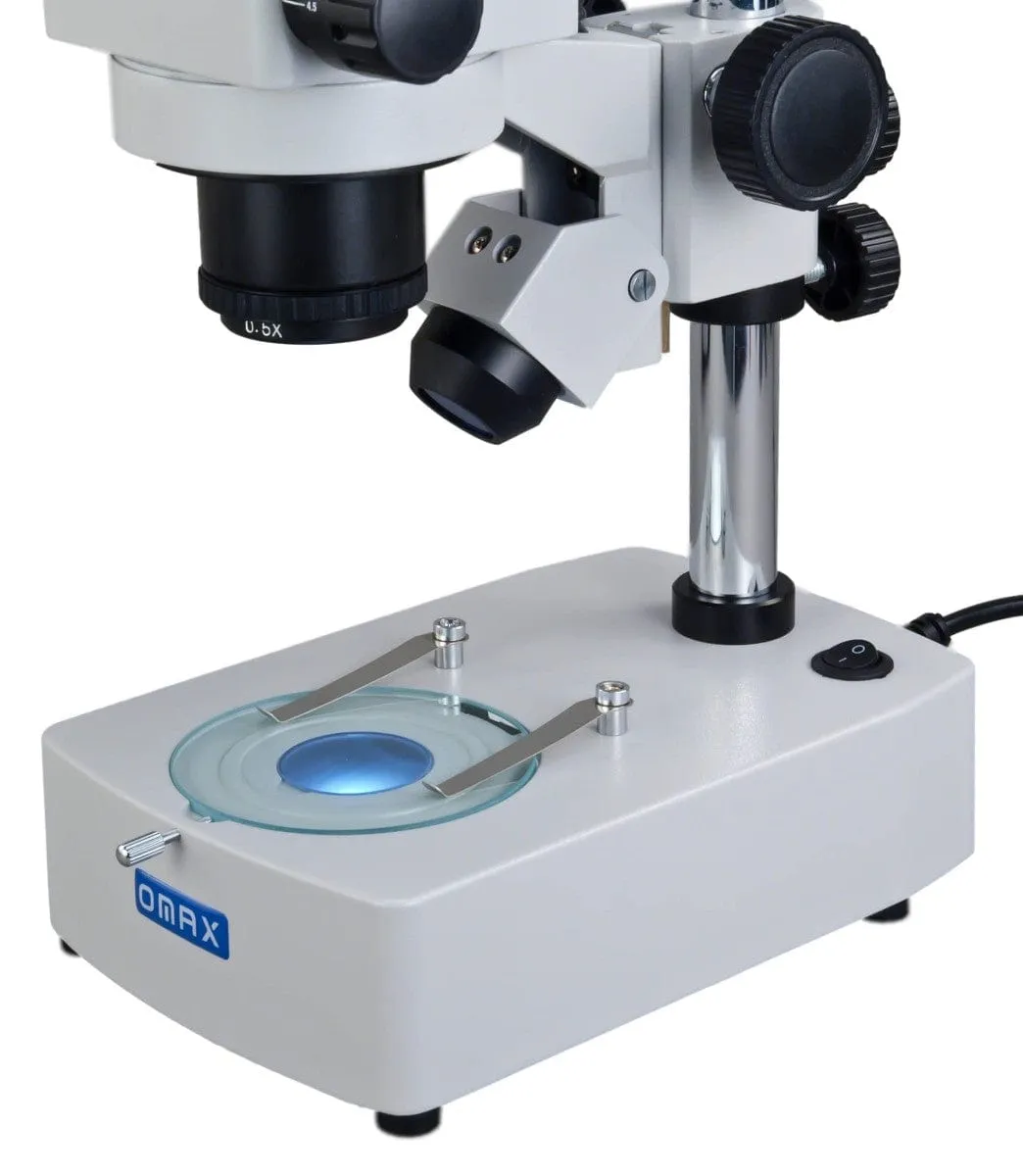 OMAX 3.5X-90X Zoom Trinocular Stereo Microscope w Reflected   Transmitted Lights