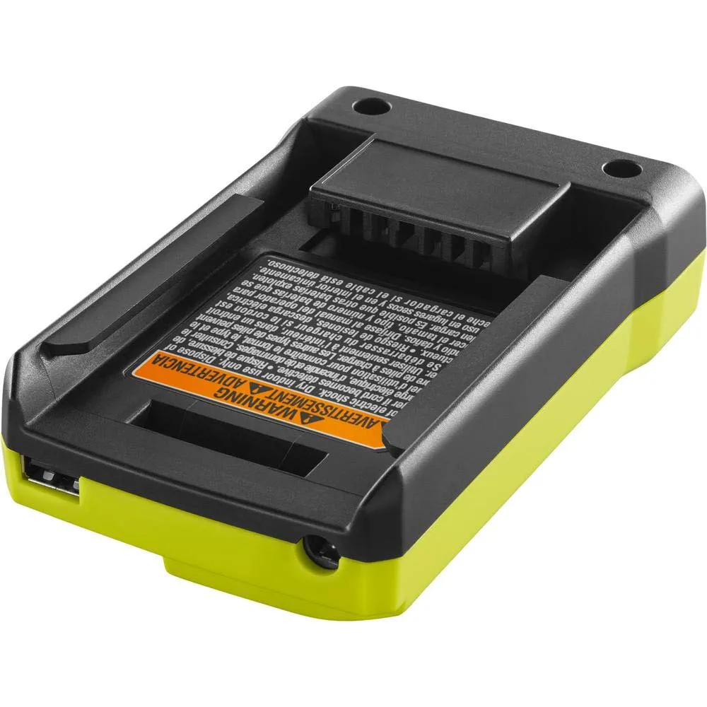 Open Box -  Ryobi 1004-040-931 40 Volt Compact Wired Lithium-Ion Battery Charger w USB Port