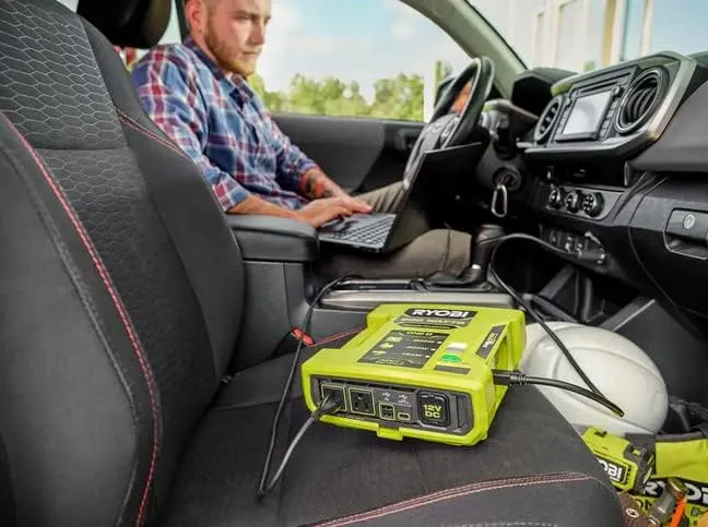 Open Box - RYOBI ONE  18V 1000-Watt Max 12-Volt Automotive Power Inverter