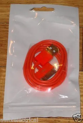 Orange 1mtr USB 2.0 Adaptor Lead for Use with iPod, iPhone & iPad - # IPLEAD1O