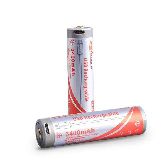 OrcaTorch 18650 USB Battery (3400mah)