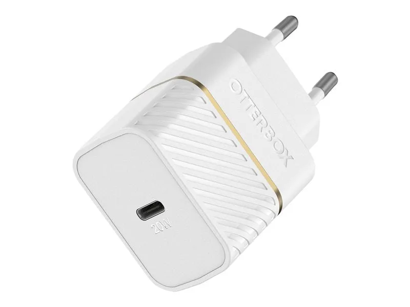 Otterbox - Power Adapter - Propack - 20 Watt - 3 A - Apple Fast Charge, Fast Charge, Pd 3.0 (24 Pin Usb-C) - White