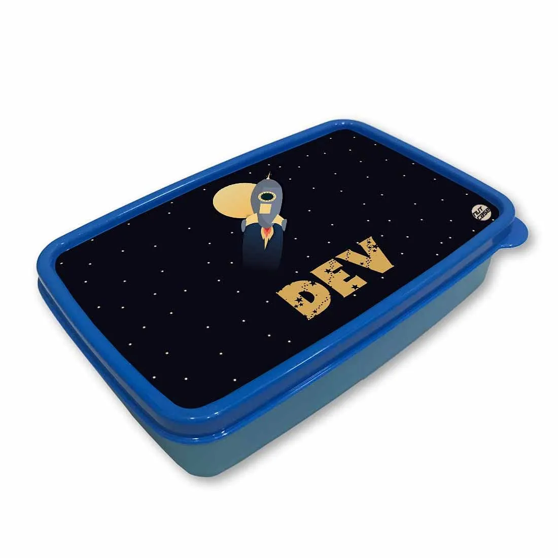 Personalized Snack Box for Kids Plastic Lunch Box for Boys -Space Rocket