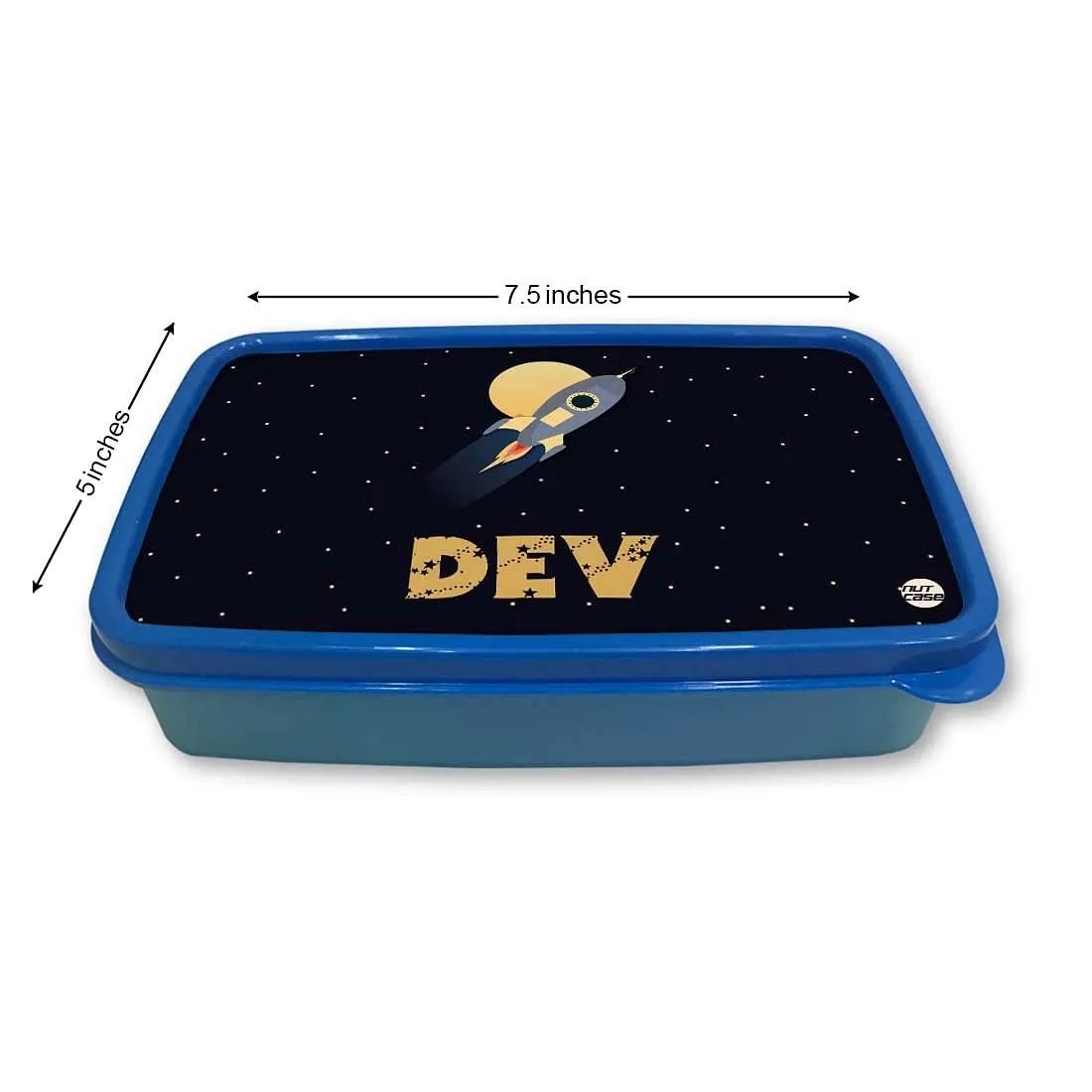 Personalized Snack Box for Kids Plastic Lunch Box for Boys -Space Rocket