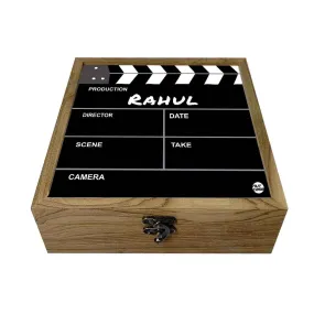 Personalized Wood Jewellery Box - Movie Clapboard Filmy