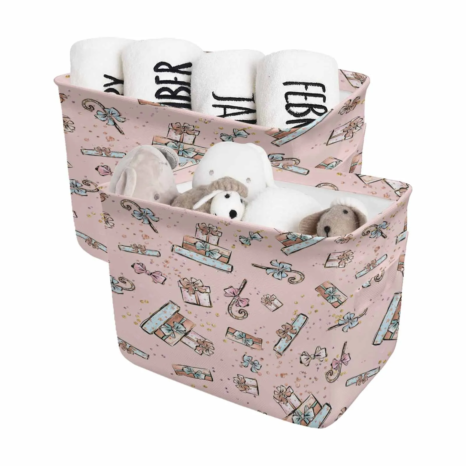 Pink Christmas  Storage Basket