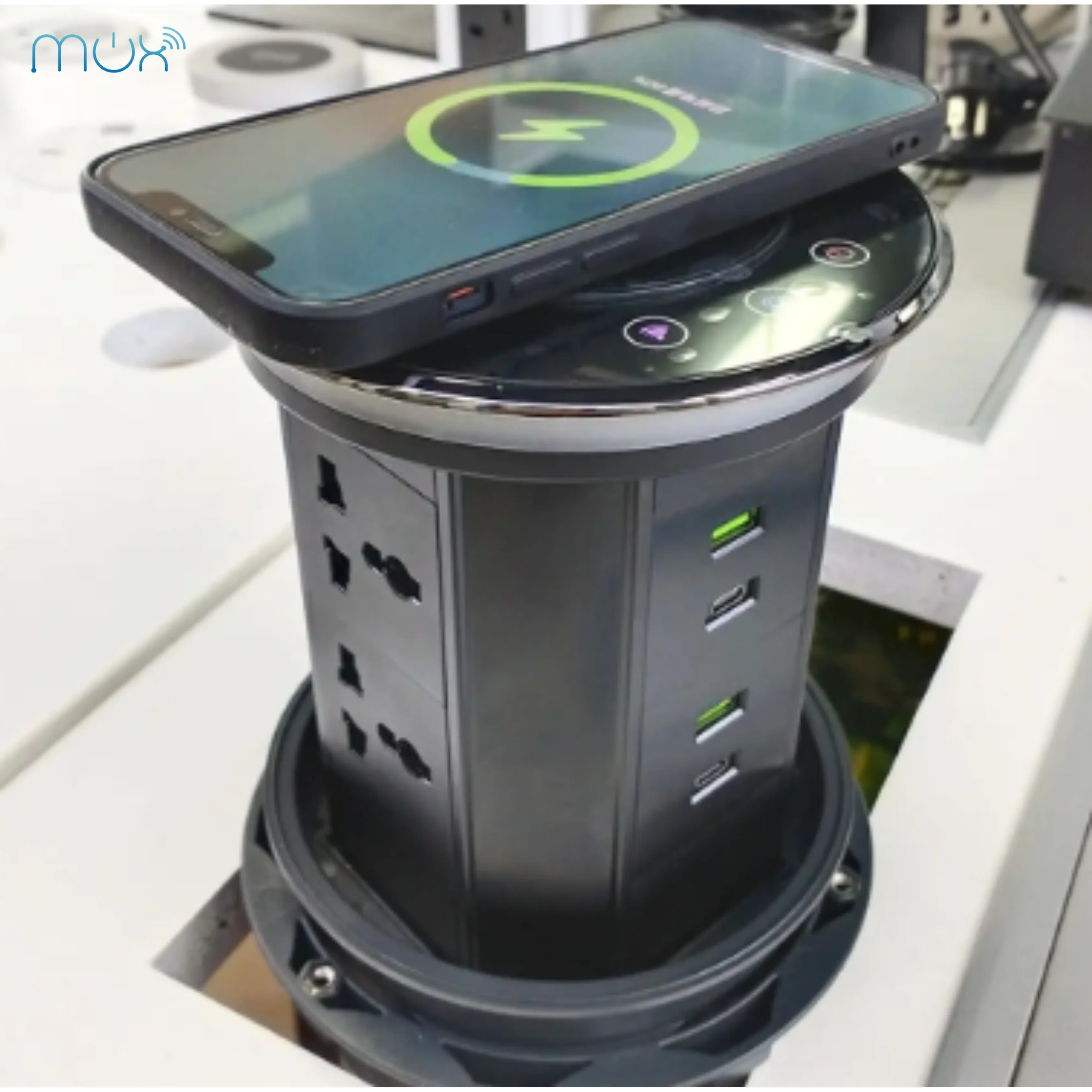 Popup Socket Motorized with Wireless Charging and USB