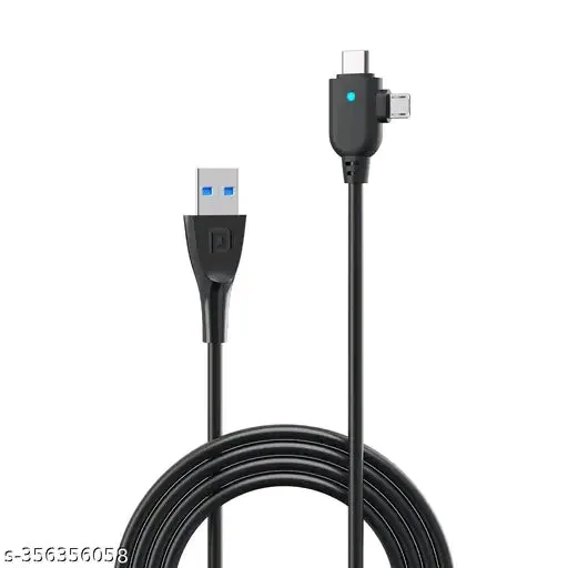 Portronics 1M USB Cable for All Smartphones - Black