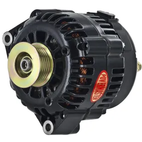 Powermaster AD230 Alternator - 165 amp - 12V - OEM 1-Wire - 6-Rib Serpentine Pulley - Aluminum Case - Black - GM