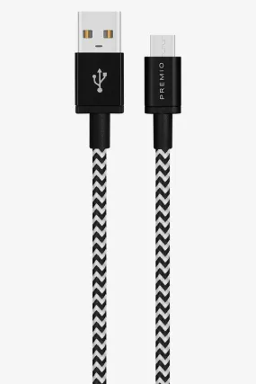 Premio Braided Type-C Usb 1.8M Black