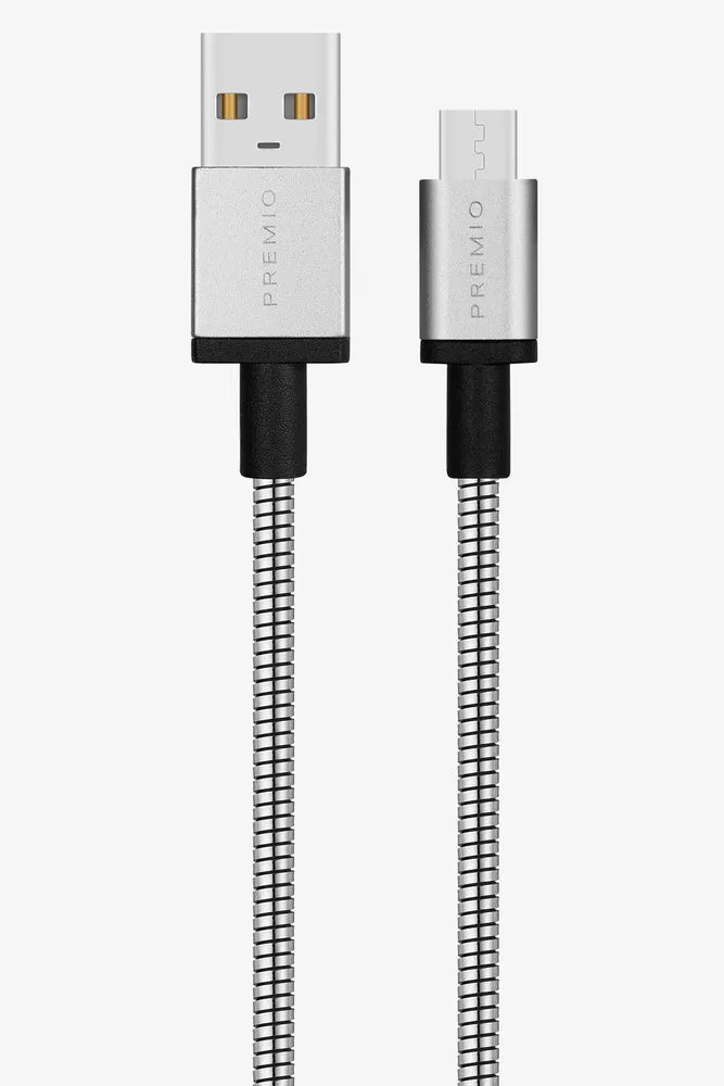 Premio Metal 2M Usb Cable Silver