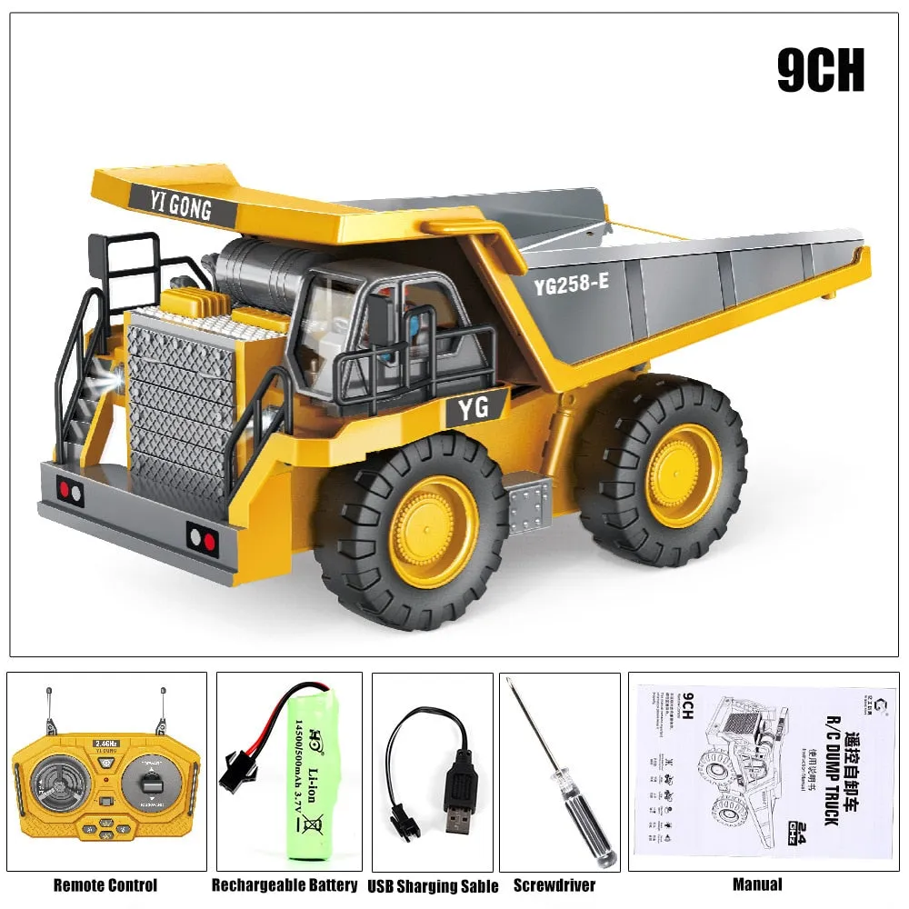 RC Car Excavator Dump Truck Bulldozer Electric car Kids Toys