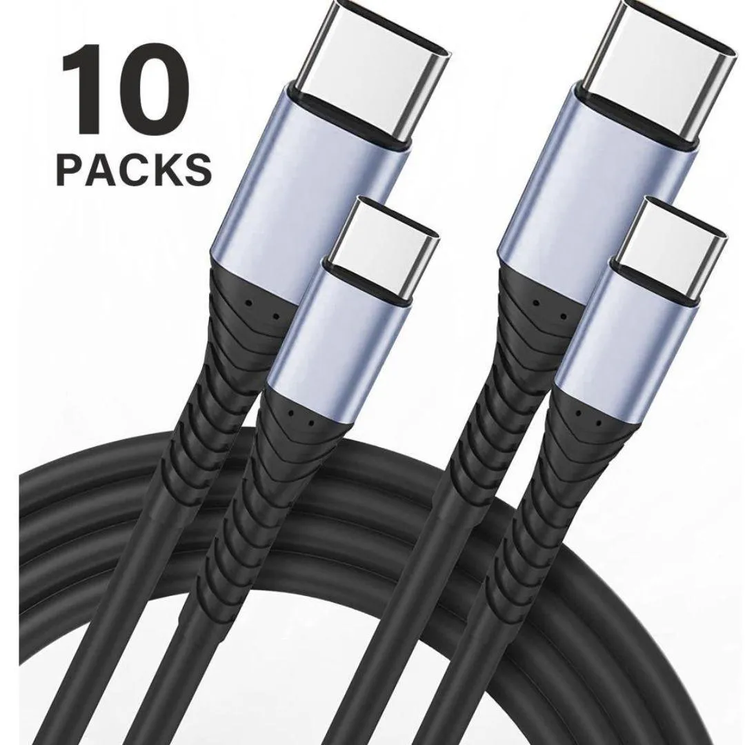 ReHisk High-Speed USB-C to USB-C Cable  3Ft, 10 Packs