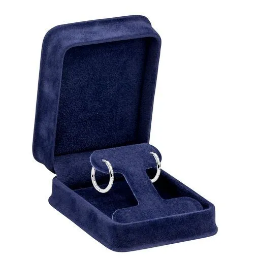 Rich Suede T-Style Earring Box, Ornate Collection