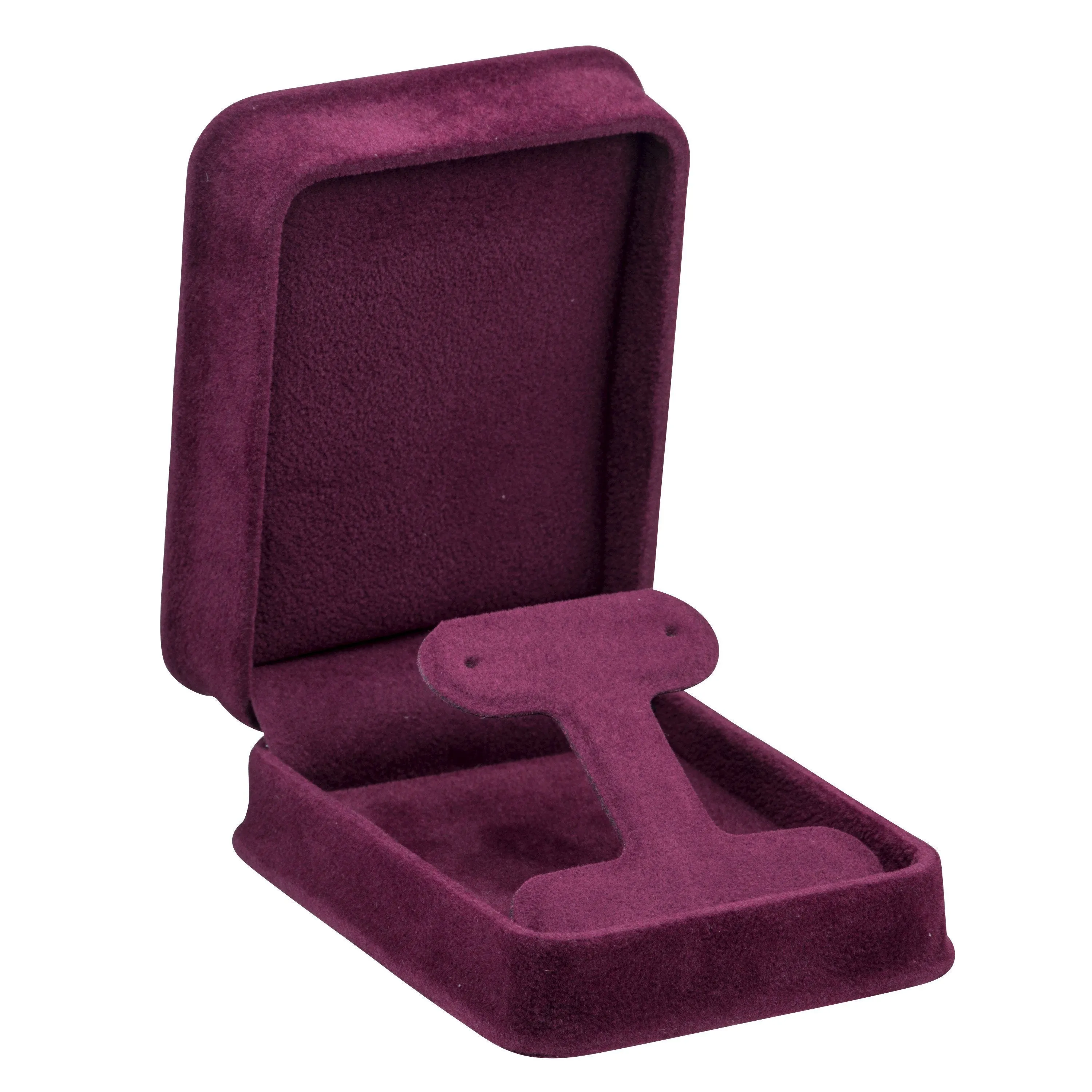 Rich Suede T-Style Earring Box, Ornate Collection