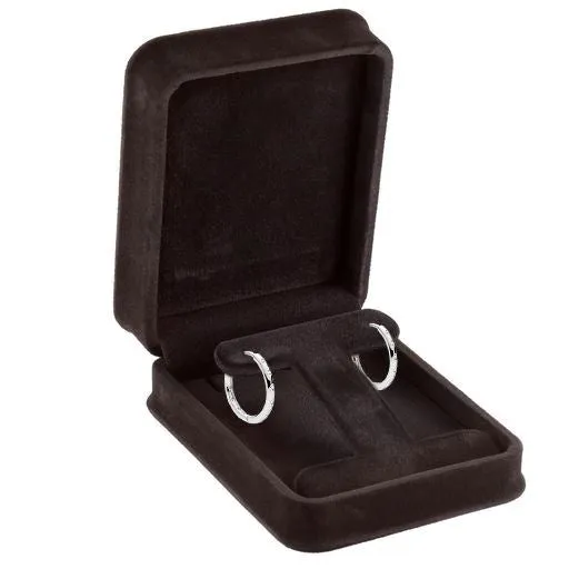 Rich Suede T-Style Earring Box, Ornate Collection