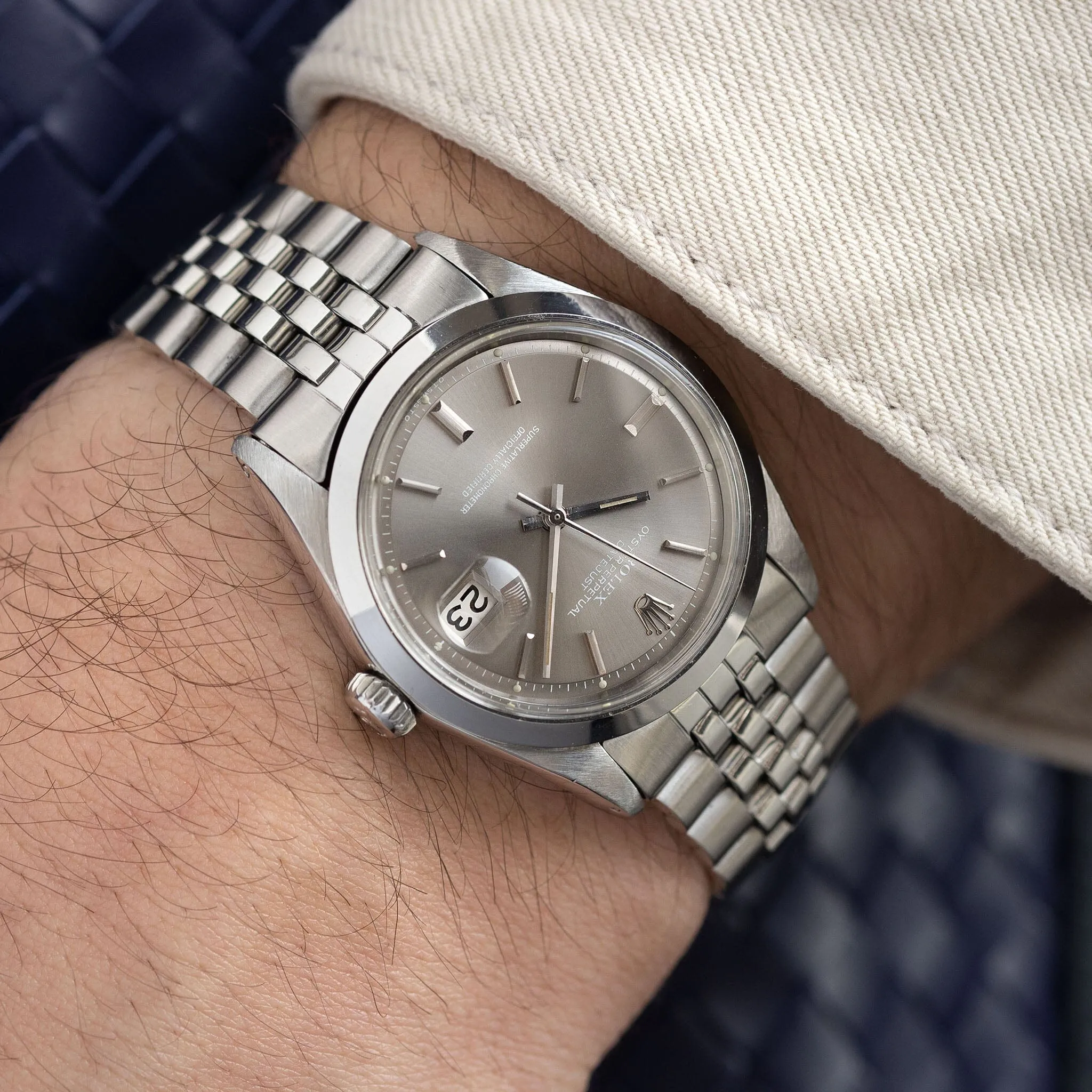 Rolex Datejust 1600 Grey Soleil Sigma Dial