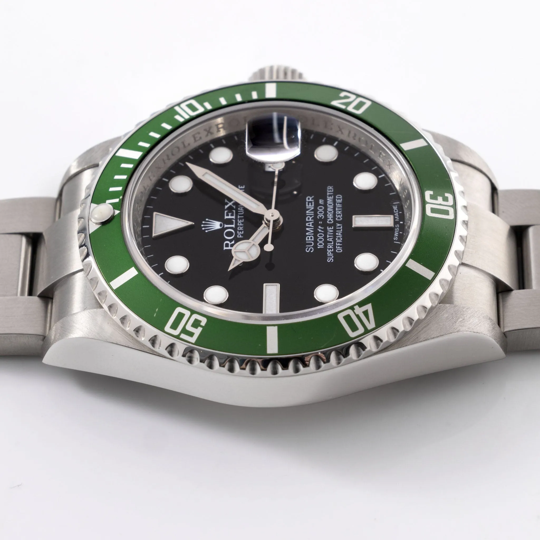 Rolex Submariner Date Green Bezel Box and Papers Ref 16610LV