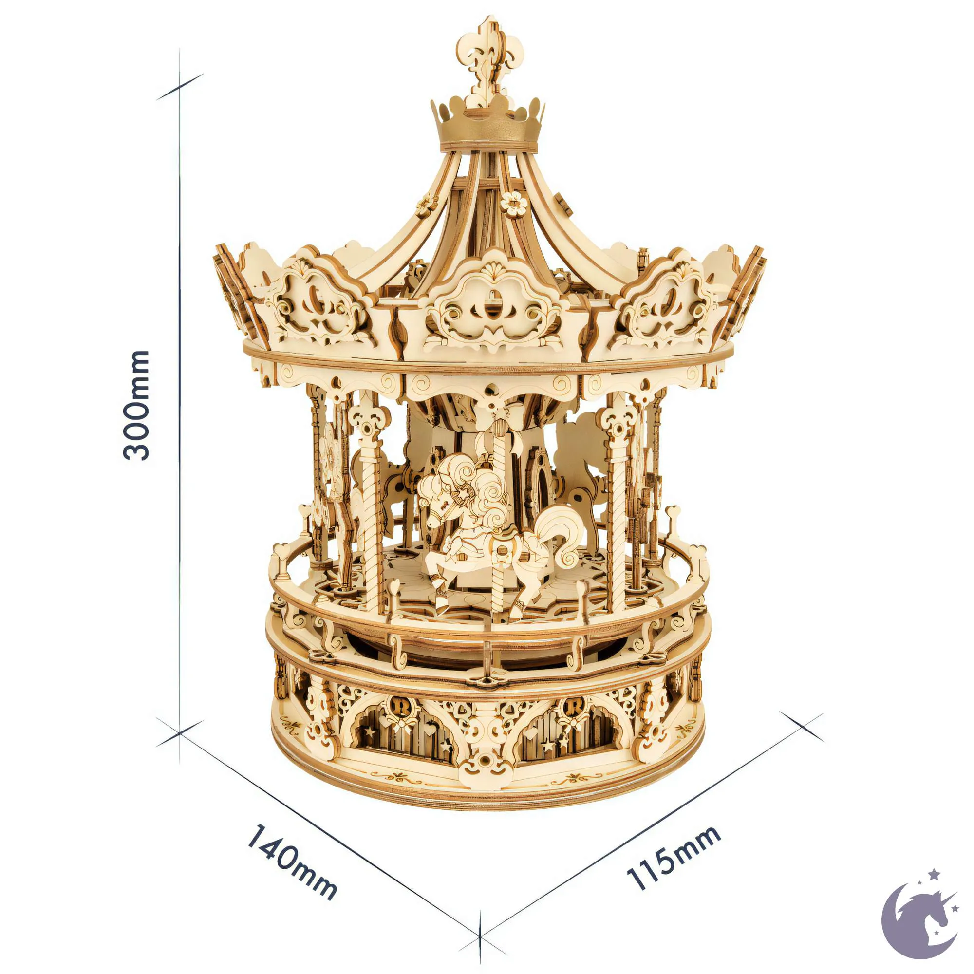 Romantic Carousel | Robotime ROKR AMK62 DIY Mechanical Music Box