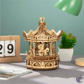 Romantic Carousel | Robotime ROKR AMK62 DIY Mechanical Music Box