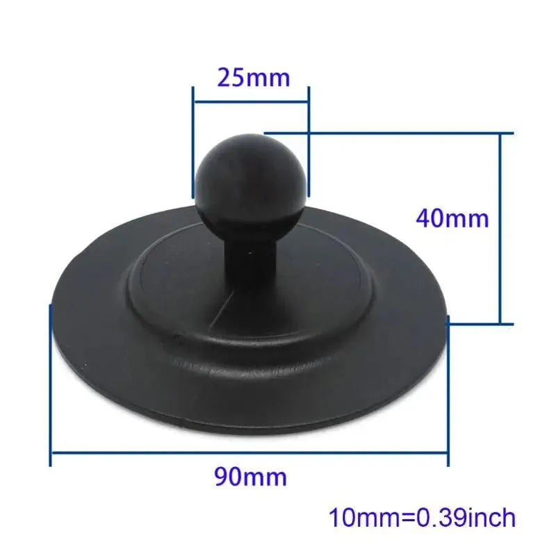 Rubber Ball Head Mount Base: Secure GPS Camera Smartphone Holder