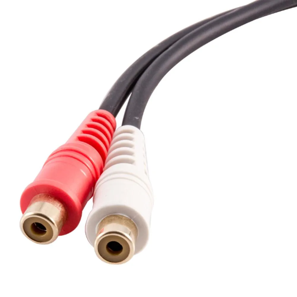 SA-Y25 - 6 Inch 3.5mm Female to Dual RCA Female Stereo Splitter Cable