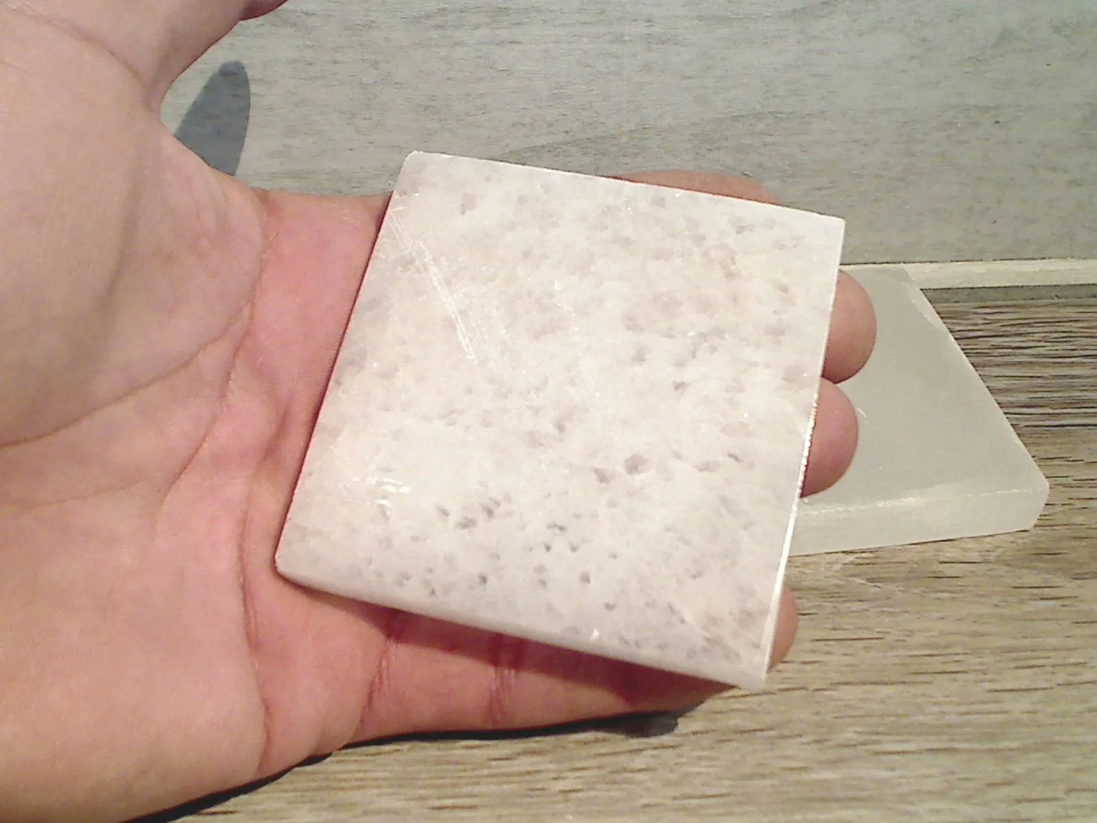 Selenite 3" Square Charging Plate