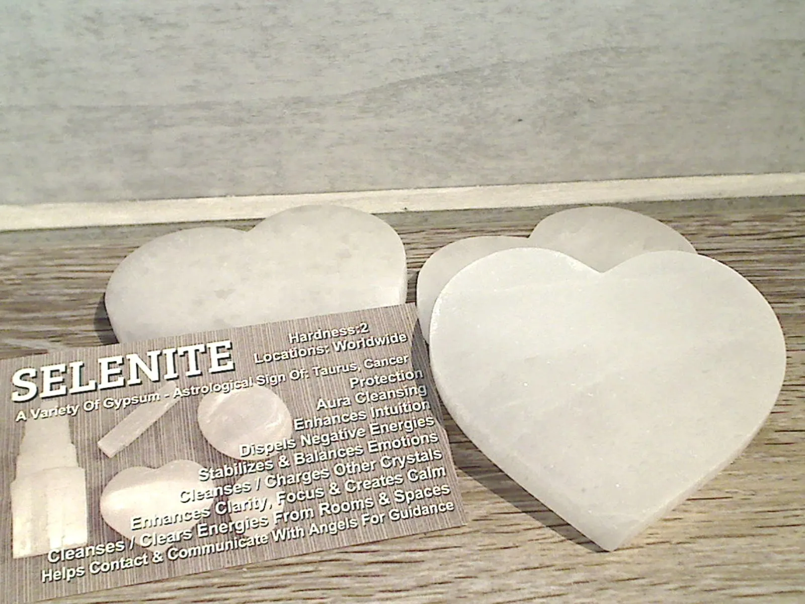 Selenite Heart Shaped Charging Plate