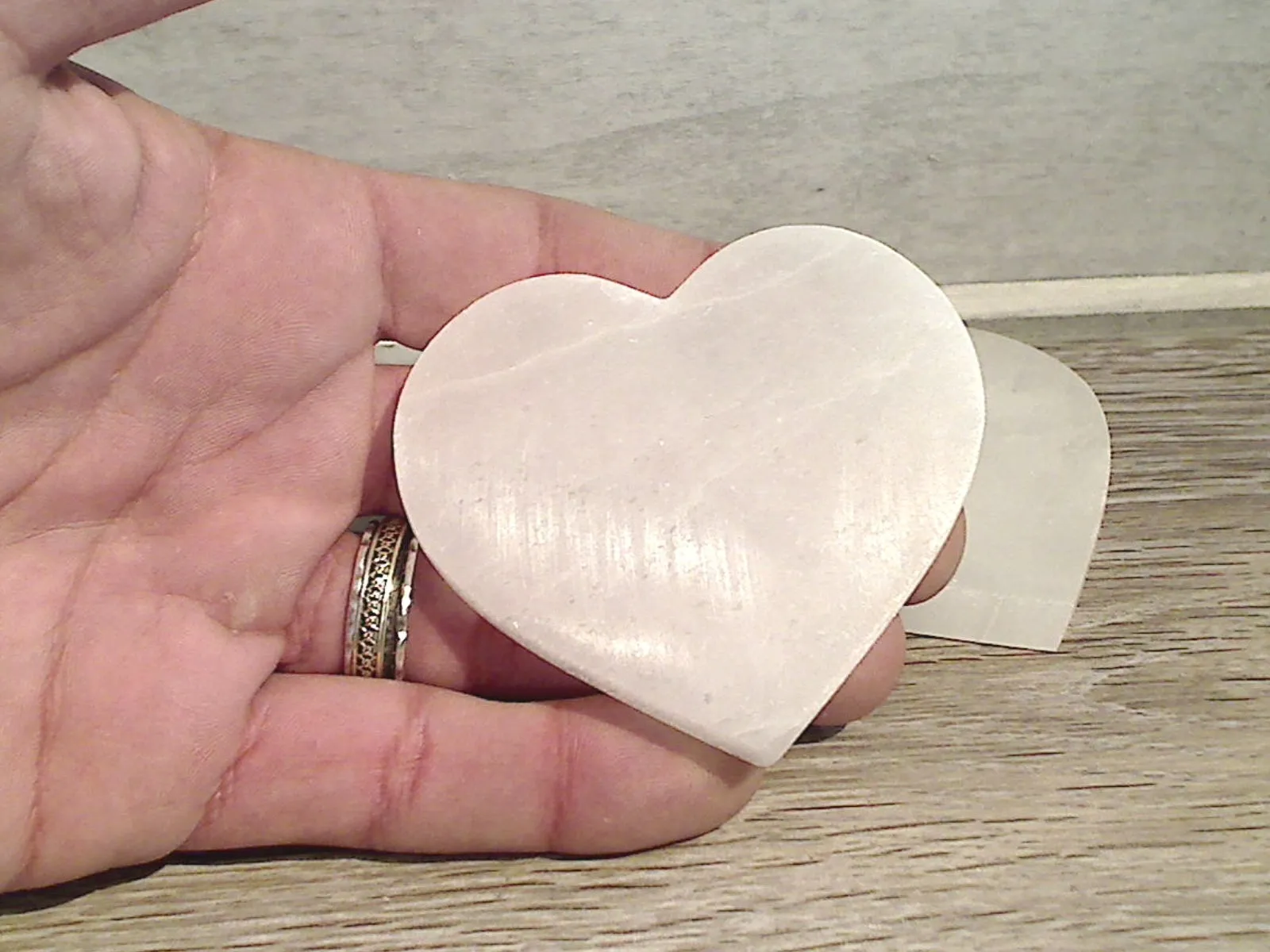 Selenite Heart Shaped Charging Plate