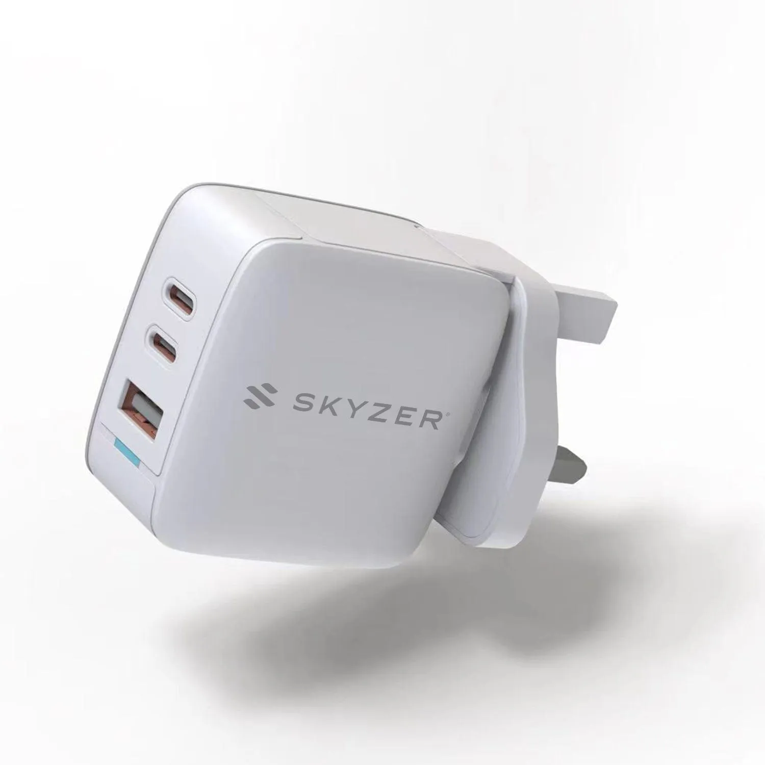 Skyzer PD158 SpeedPro 65W Max Fast Charging Wall Charger with 2 USB-C   1 USB-A Port