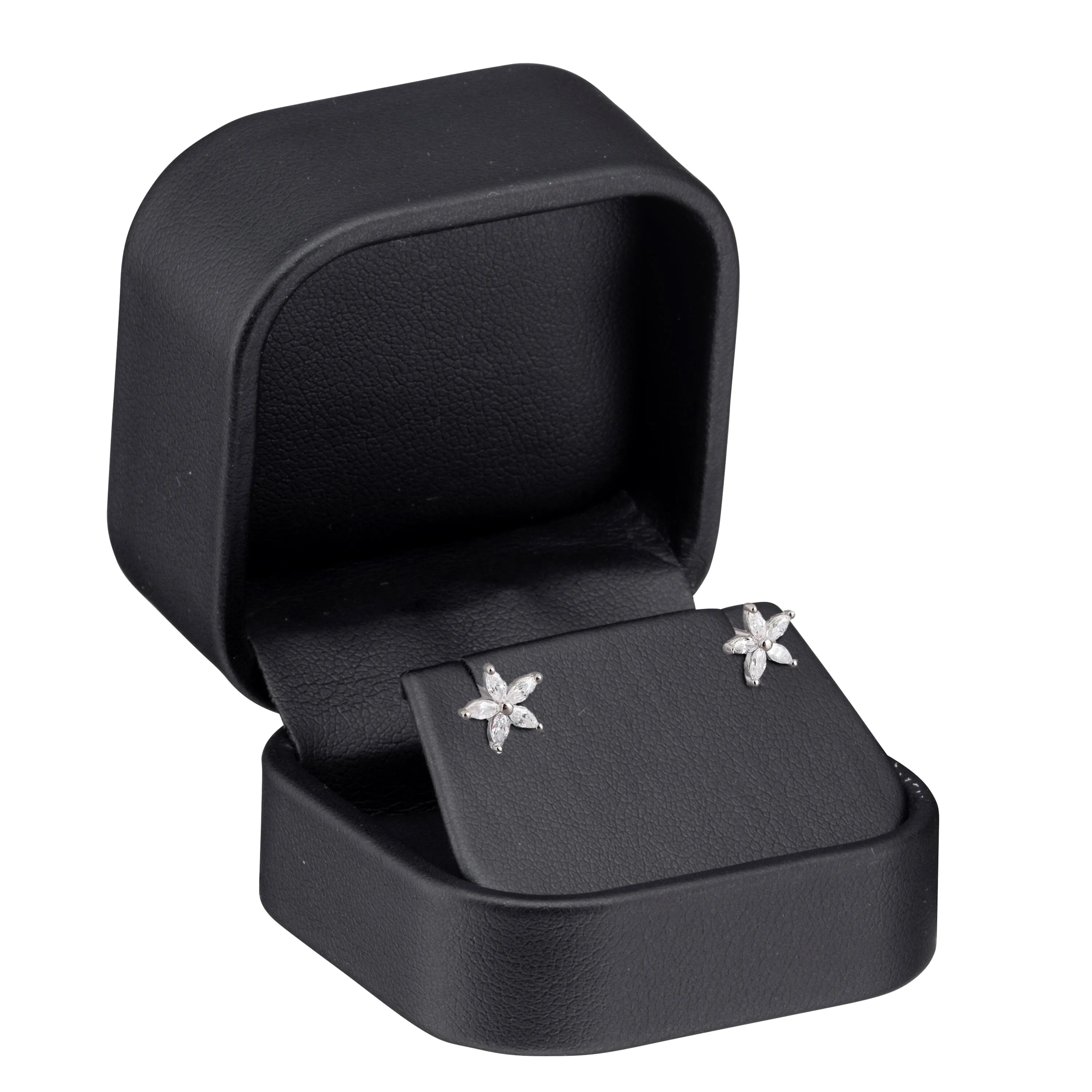 Soft Leatherette Earring Box, Classic Collection