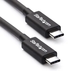 Startech.Com 20Gbps Thunderbolt 3 Cable - 6.6Ft/2M - Black - 4K 60Hz - Certified Tb3 Usb-C To Usb-C Charger Cord W/ 100W