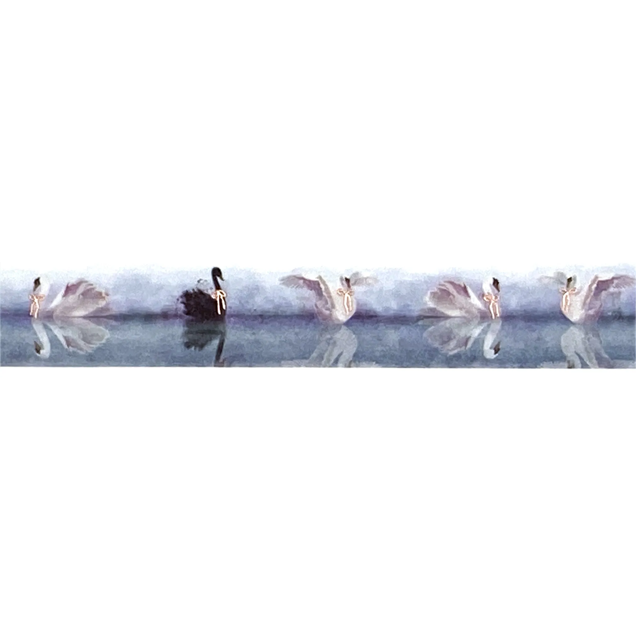 Swan Lake Reflection washi (15mm   rose gold foil)