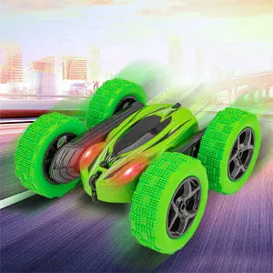 THINKMAX Remote Control Car 1165A RC Stunt Car Toy 360 Rotating Vehicle Green