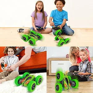 THINKMAX Remote Control Car 1165A RC Stunt Car Toy 360 Rotating Vehicle Green