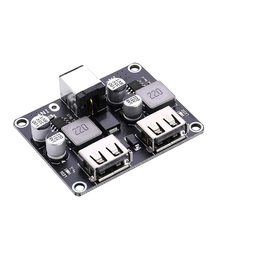 To QC3.0 Fast Charge Dual USB Charging Board Step-Down Module 12V 24V