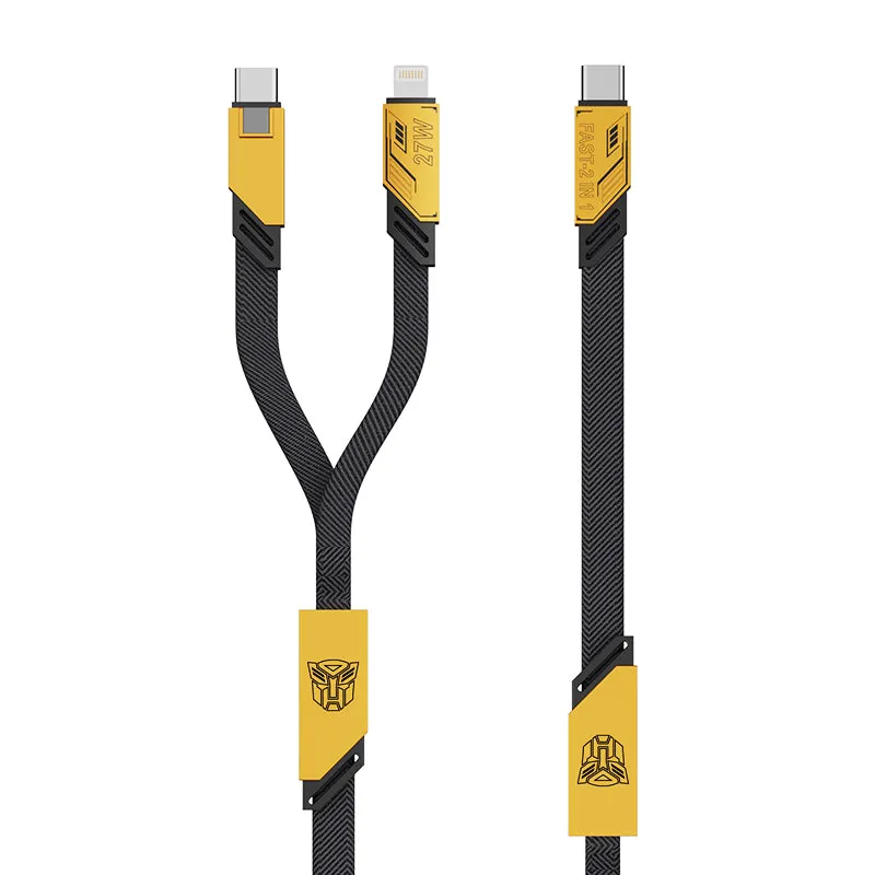 Transformers 2-in-1 65W Type-C   27W Apple Lightning PD Fast Charging Cable