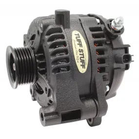 Tuff-Stuff Alternator - 175 amps - 12V - External Regulator - 6-Rib Serpentine Pulley - Aluminum Case - Black Powder Coat - Jeep Wrangler JK 2012-18