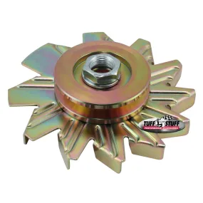 Tuff-Stuff Single V-Belt Pulley Alternator Pulley and Fan - Cadmium - Tuff Stuff Alternators