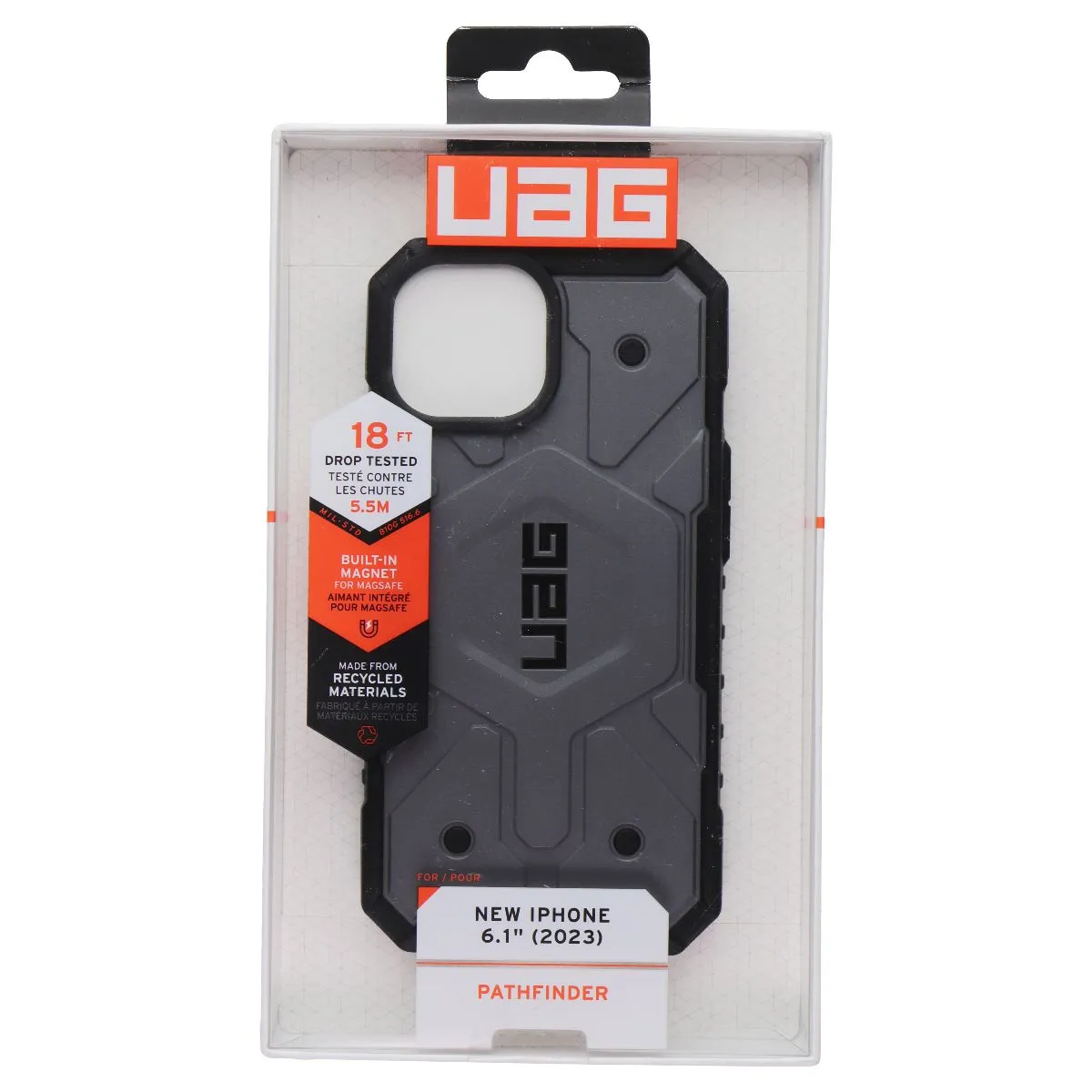 UAG Urban Armor Gear Pathfinder Case for MagSafe for iPhone 15 - Silver