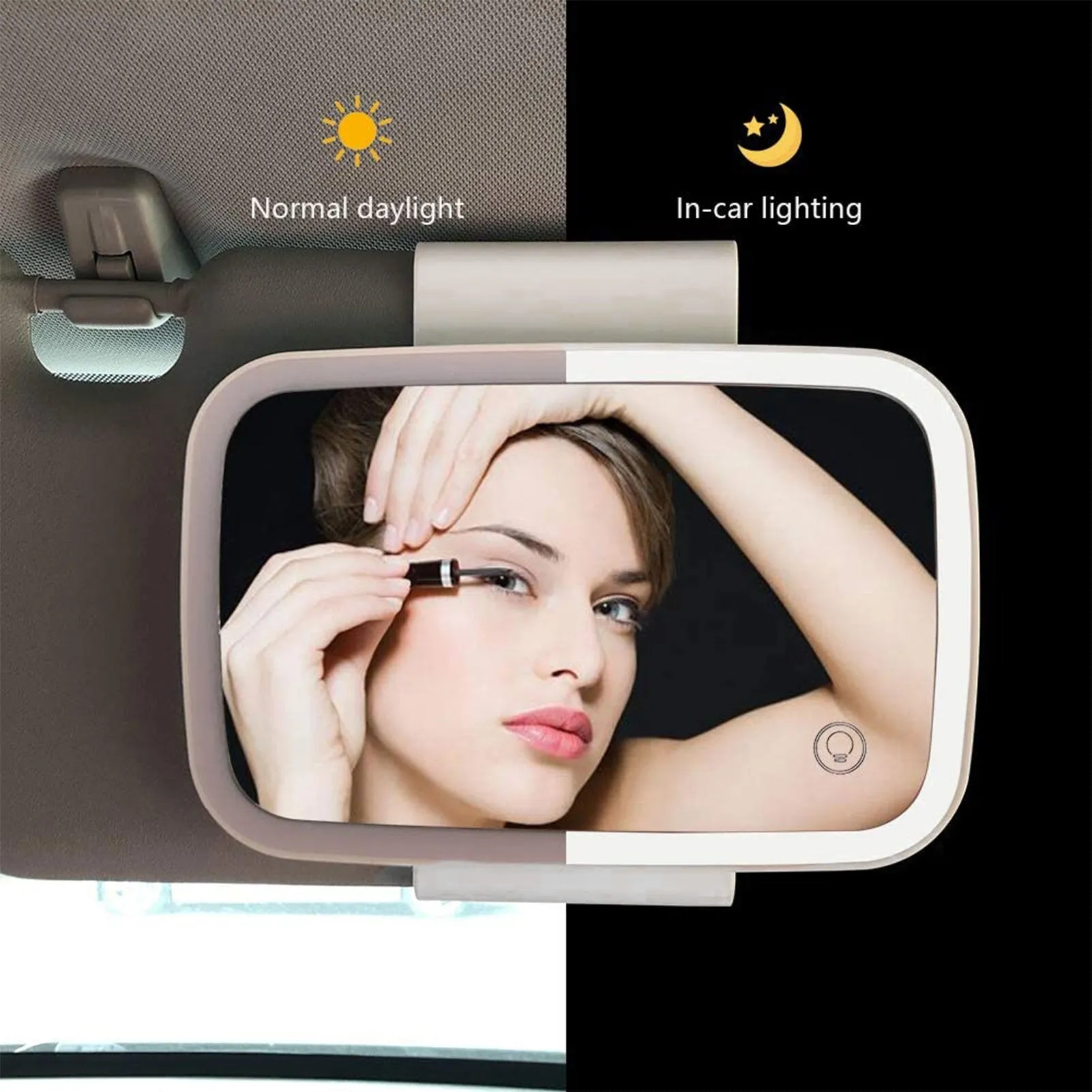 Universal LED Car Visor Makeup Mirror