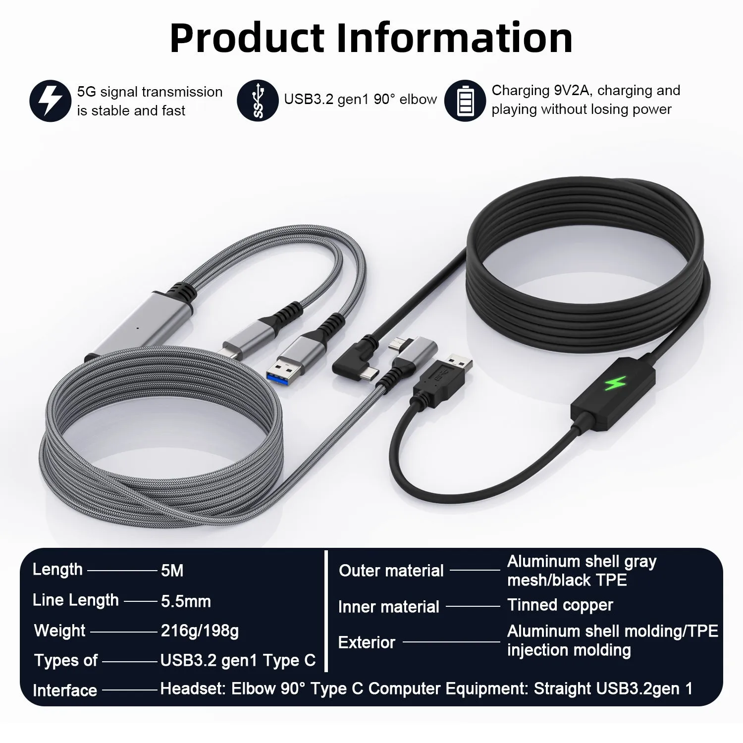 Upgraded Link Cable with Separate Charging Port