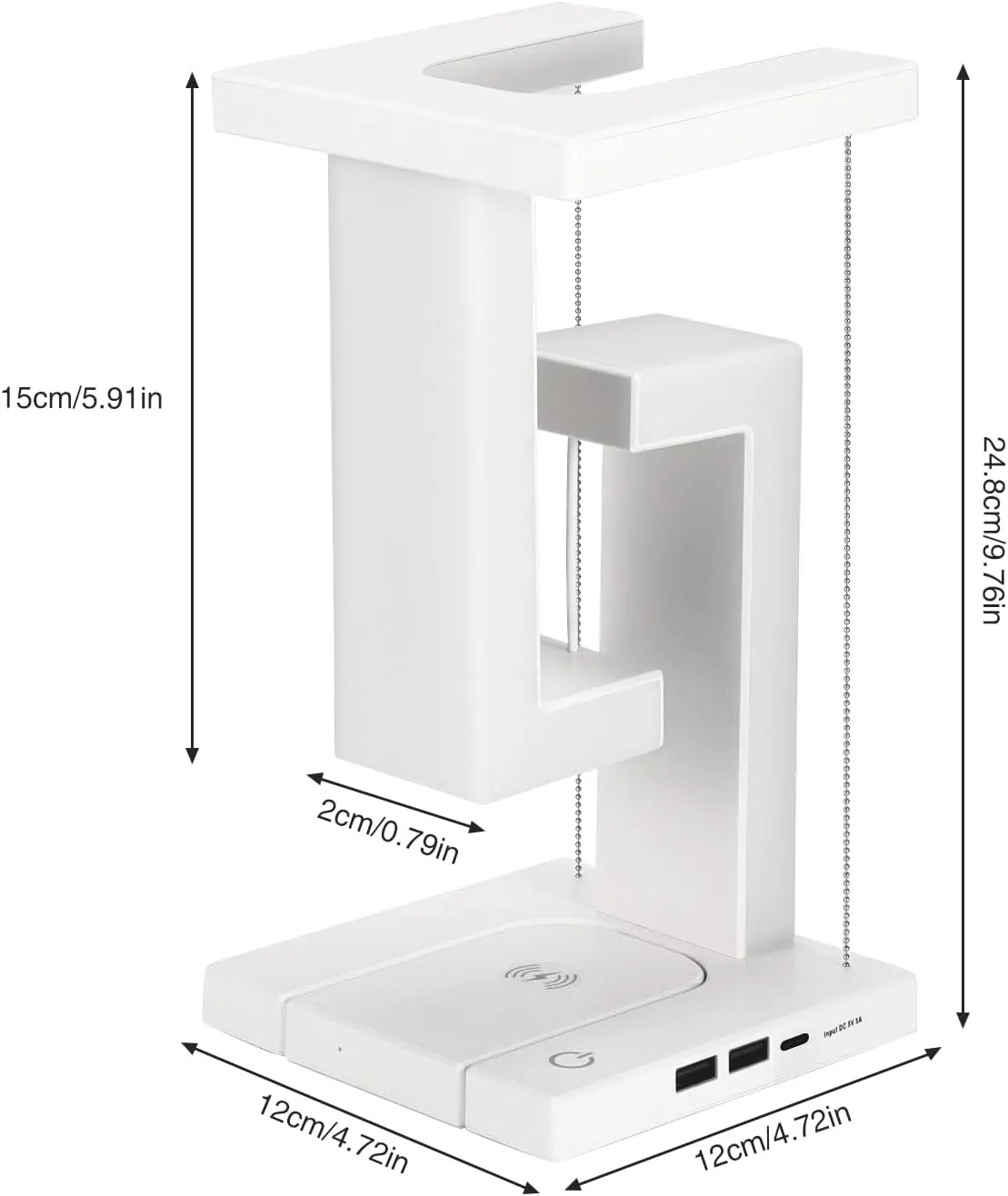 USB Dimmable Night Light with Wireless Charging