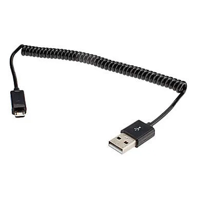 USB to Micro USB Stretchable Cable for Samsung Galaxy Note4/S4/S3/Huawei/Lenovo (Black)